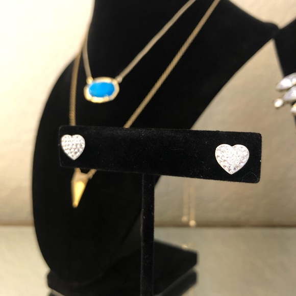 NWT Platinum Dipped Crystal Earrings - Picture 2 of 8